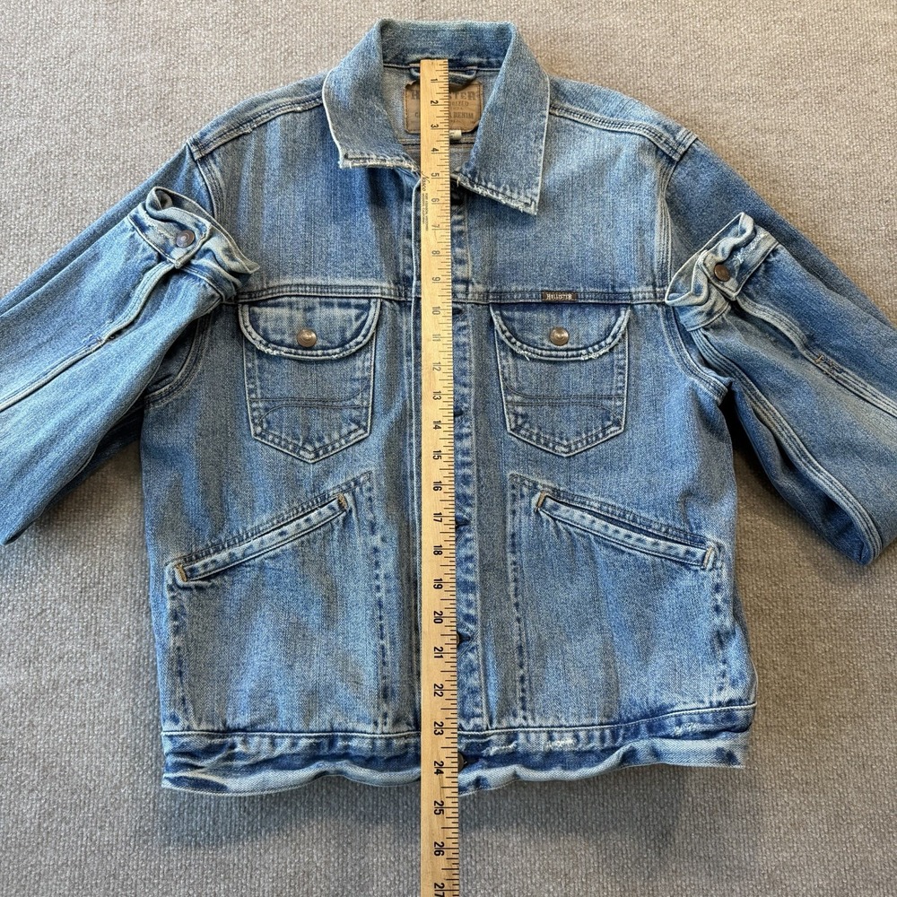 Hollister Sanforized Original California Denim Jean Distressed Jacket‎ Size L - Picture 3 of 11